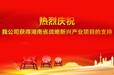 熱烈慶祝我公司獲得湖南省戰(zhàn)略新興產業(yè)項目的支持