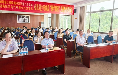 湖南銀河電氣與湖南省計(jì)量檢測研究院聯(lián)合舉辦劉少奇故居“聯(lián)學(xué)聯(lián)創(chuàng)”主題黨課活動